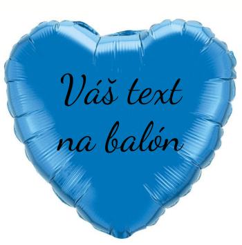 Fóliový balón s textom - Tmavomodré srdce 45 cm