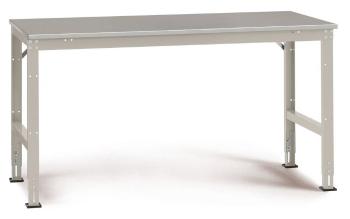 Manuflex AU4014.0001 Pracovný stôl UNIVERSAL, podstavec 1000x 800x760 mm, plechová krytina KRIEG firemná farba šedo-zele