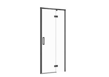 CERSANIT - Sprchové dvere LARGA ČIERNE 90X195, pravé, číre sklo S932-124
