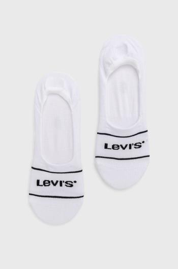 Ponožky Levi's (2-pak) pánske, biela farba