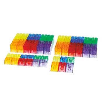Priehľadné farebné kocky (90 ks) (5060138827745)