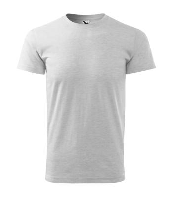 MALFINI Pánske tričko Basic - Svetlošedý melír | XXXL