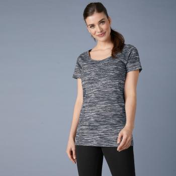 Blancheporte Melírované tričko s krátkymi rukávmi, z bio bavlny, eco-friendly čierny melír 50