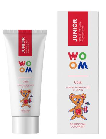 Woom Junior Cola detská zubná pasta od 6 rokov 50 ml