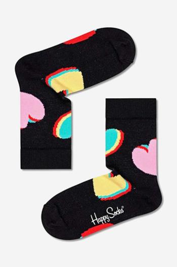 Detské ponožky Happy Socks My Valentine čierna farba, KMYV01-9300