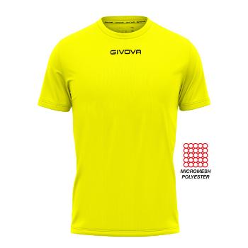 SHIRT GIVOVA ONE MICROFORATA GIALLO FLUO Tg. 4XS