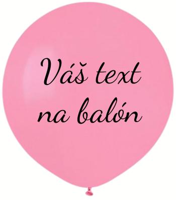 Balón s textom - Ružový 80 cm