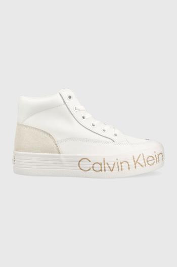 Tenisky Calvin Klein Jeans Yw0yw00865 Vulc Flatf Mid Wrap Around Logo biela farba,