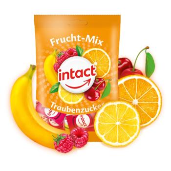 INTACT Hroznový cukor OVOCNÝ MIX s vitamínom C vrecko 75 g