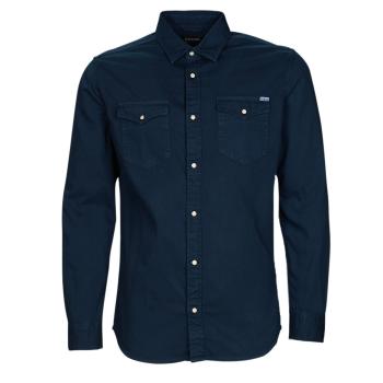 Jack & Jones  JJESHERIDAN SHIRT  Košele s dlhým rukávom Námornícka modrá