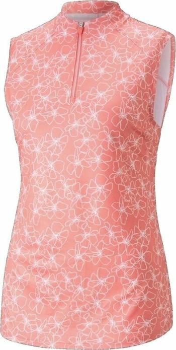 Puma Womens Cloudspun Island Flower Sleeveless Polo Loveable XS