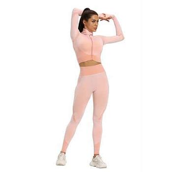 Yoga Sense fitness set dámský růžová Velikost oblečení: S
