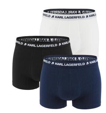 KARL LAGERFELD - boxerky 3PACK organic cotton KARL LAGERFELD logo black & navy color - limitovaná edícia-XL (97-102 cm)