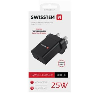 WISSTEN Adaptér 230 V/25 W 1x USB-C, čierna