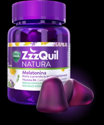 ZzzQuil NATURA - Melatonín, želé cukríky s príchuťou lesné ovocie, 30 ks