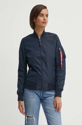 Bunda Alpha Industries MA-1 TT Wmn 141041 07 dámska, tmavomodrá farba, prechodná