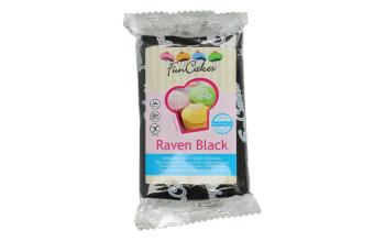 Čierny rolovaný fondant (farebný fondant) Raven Black 250 g - FunCakes