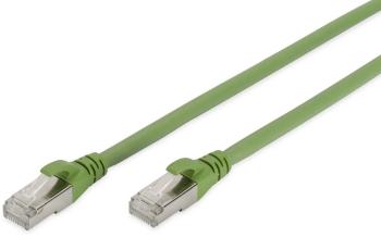 Digitus DK-1644-A-PUR-005 RJ45 sieťové káble, prepojovacie káble CAT 6A S/FTP 0.50 m zelená fóliové tienenie, kompletné