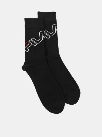 Sada dvoch párov čiernych dámskych ponožiek FILA