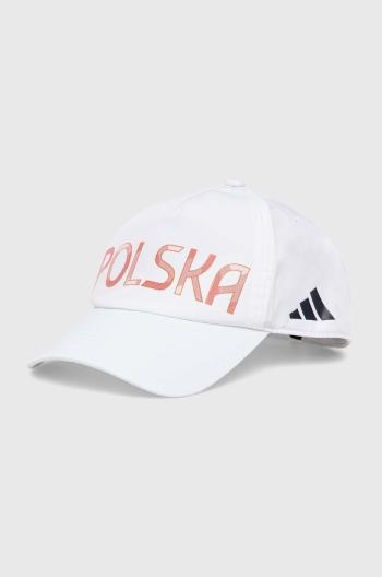 Šiltovka adidas Performance Polska biela farba, s nášivkou, JF1017