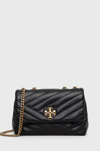 Kožená kabelka Tory Burch Kira Chevron Small čierna farba, 90452.001