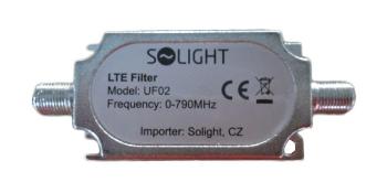 SOLIGHT pásmový LTE filter, rozsah 0-790MHz, max. 60. kanál DvB-T UF02