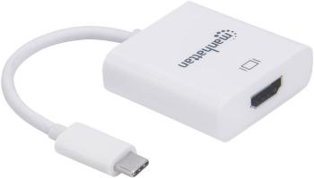 Manhattan 152921 USB adaptér [1x USB-C ™ zástrčka - 1x HDMI zásuvka] biela  8.00 cm