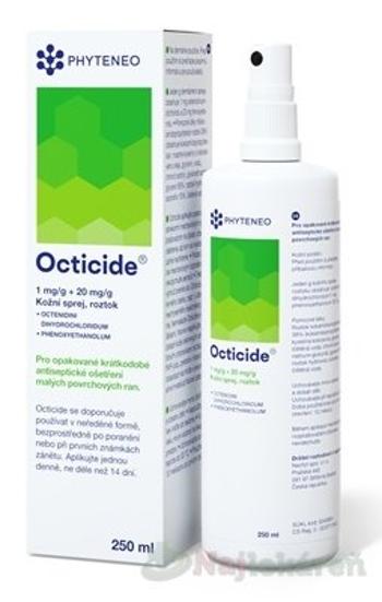 Octicide 1 mg/g + 20 mg/g dermálny roztokový sprej aer.deo.1 x 250 ml