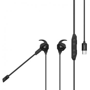 Havit GE06 herné slúchadlá do uší USB-C, čierne (GE06)