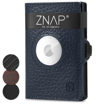 Slimpuro ZNAP Airtag Wallet, 12 kariet, priehradka na mince, 9 x 1,8 x 6 cm (Š x V x H), ochrana RFID