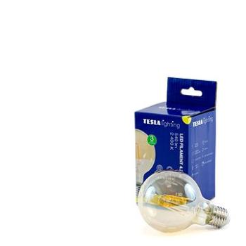 Tesla – LED žiarovka GLOBE G80 VINTAGE, E27, 4 W, 230 V, 540 lm, 2 400 K, 360st, zlatá (GL270424-2G2)