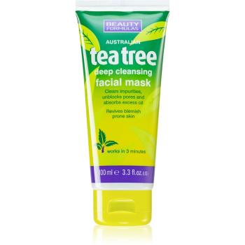 Beauty Formulas Tea Tree hĺbkovo čistiaca maska 100 ml