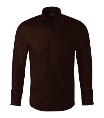 MALFINI Pánska košeľa s dlhým rukávom Dynamic - Kávová | XL