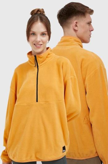 Športová mikina Jack Wolfskin Bockenheim Fleece oranžová farba, jednofarebná