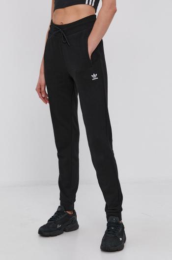 Nohavice adidas Originals H37878 dámske, čierna farba, jednofarebné