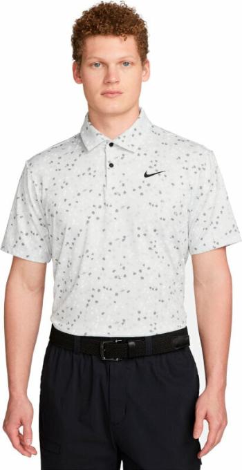 Nike Dri-Fit Tour Mens Floral Golf Polo Photon Dust/Black S