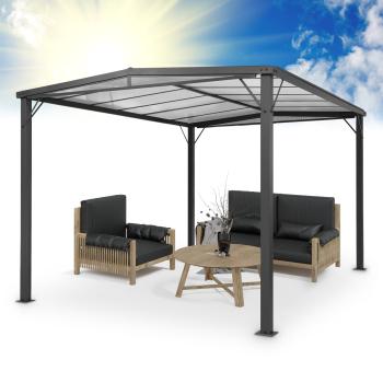 Blumfeldt Pantheon Solid Sky Flat, pergola, prístrešok, 3 × 4 m, polykarbonát