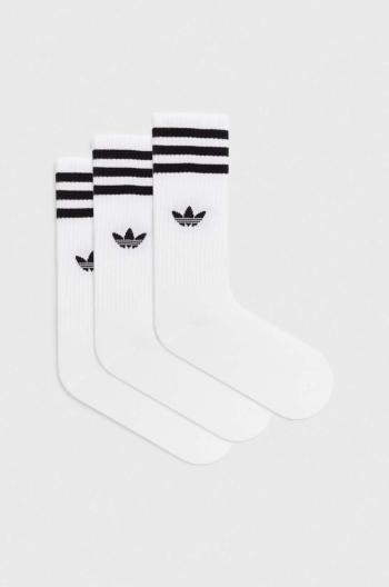 Ponožky adidas Originals 3-pak biela farba