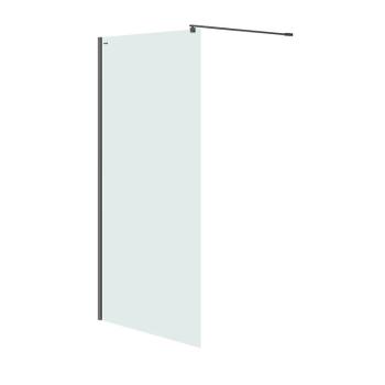 CERSANIT - Sprchová zástena WALK-IN MILLE BLACK 100x200, číre sklo S161-003