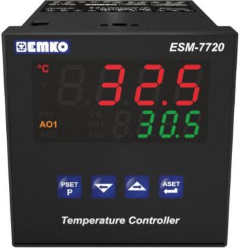 Emko ESM-7720.2.20.0.1/01.02/0.0.0.0 2-bodové, P, PI, PD, PID termostat Pt100, J, K, R, S, T -200 do 1700 °C relé 5 A, S