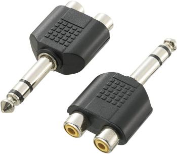 SpeaKa Professional SP-7870188  jack / cinch audio Y adaptér [1x jack zástrčka 6,35 mm - 2x cinch zásuvka] čierna