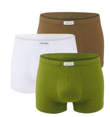 Calvin Klein - boxerky 3PACK pure cotton stretch army color - limitovaná edícia-XL (101-106 cm)