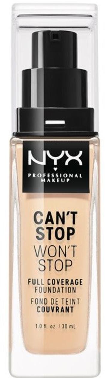NYX Professional Makeup Can't Stop Won't Stop 24 Hour Foundation vysoko krycí make-up - odtieň 06 Vanilla 30 ml