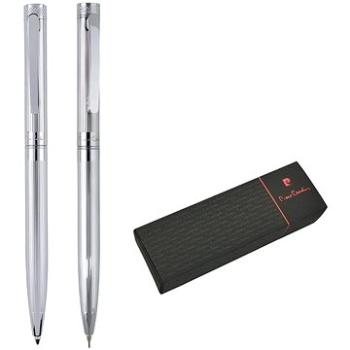 PIERRE CARDIN RENEE súprava guličkové pero + mikroceruzka, strieborná (B0400900IP3)