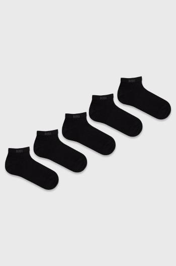 Ponožky BOSS (5-pak) pánske, čierna farba