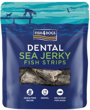 FISH4DOGS Dentálne pamlsky pre psov morská ryba - prúžky 100 g