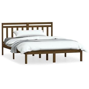 Rám postele medovo hnedý masívna borovica 140 × 190 cm, 3100572