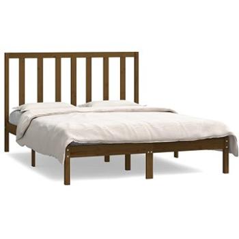 Rám postele medovo hnedý masívna borovica 140 × 190 cm, 3106621