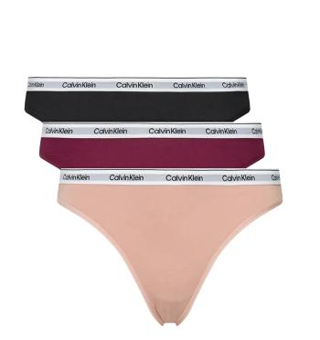 CALVIN KLEIN - nohavičky 3PACK Modern logo stretch cotton purple & black combo - limitovaná edícia-L