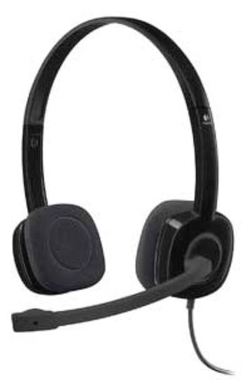 Logitech H151 headset k PC jack 3,5 mm káblový na ušiach čierna